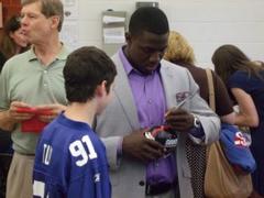 ny giants raise money for mahwah grad